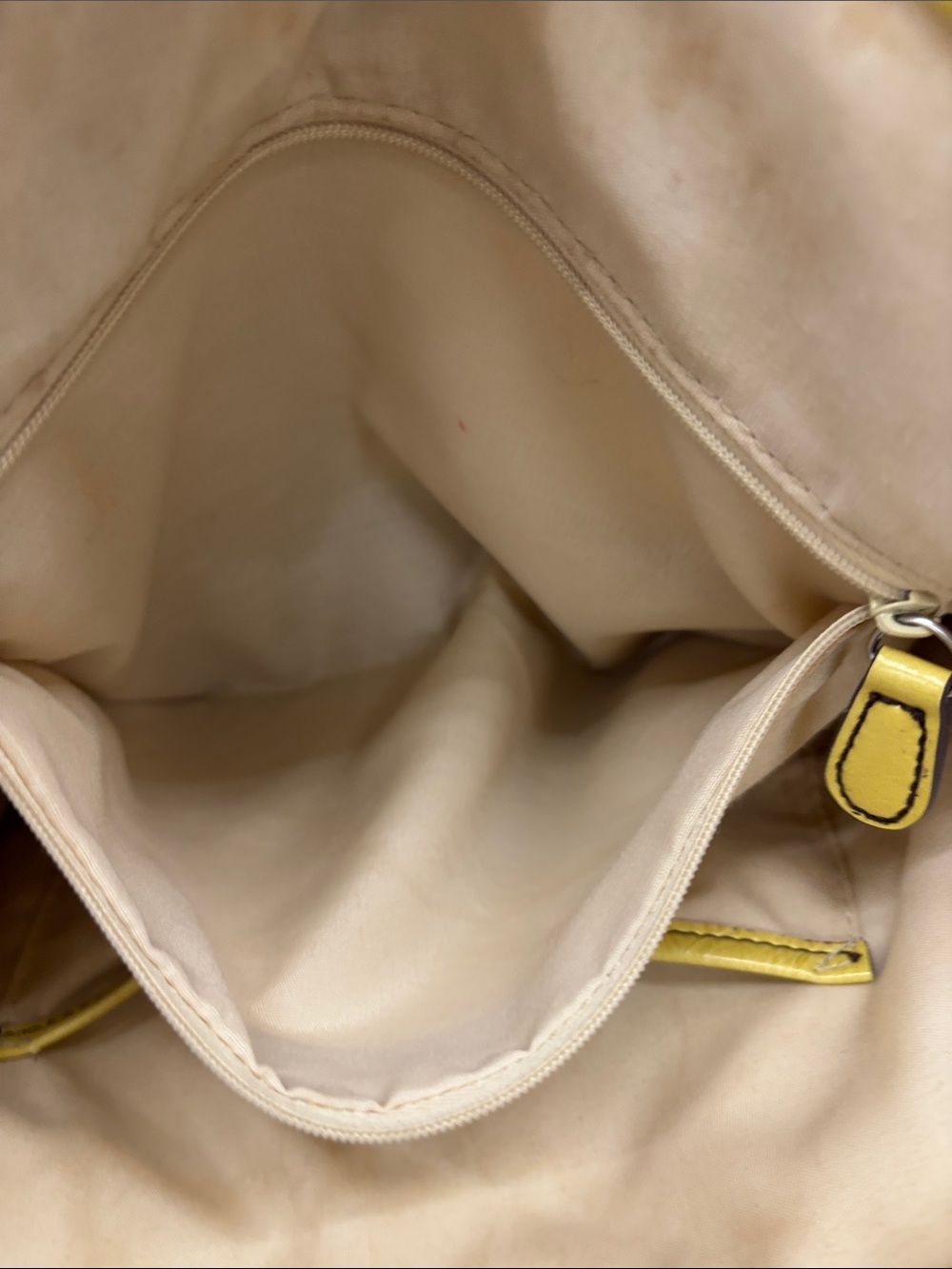 Easy Spirit Yellow Leather Tote with Contrast Trim - Picture 7 of 7
